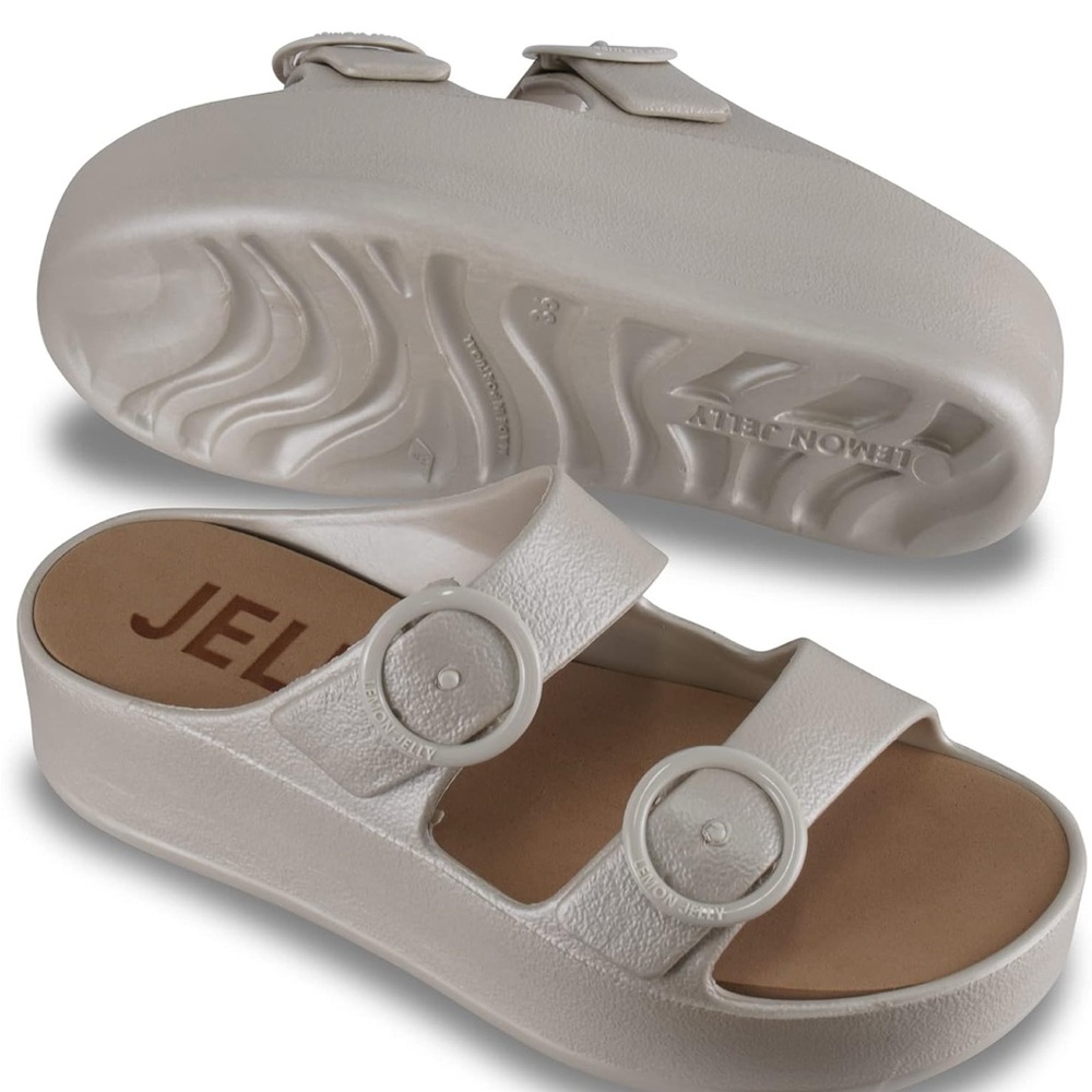 Stylish Cream Platform Sandals - image 4